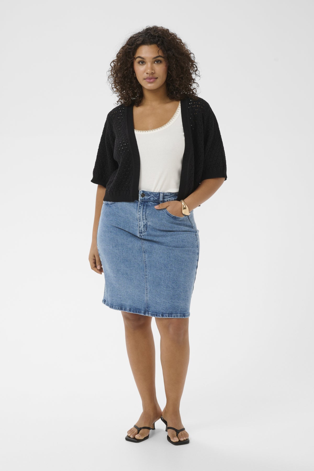 KCvaleri Denim Skirt Blue Washed Denim - 100166 - 10584054