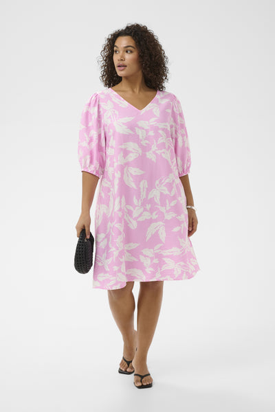 KCmarla Dress Pink Frosting Chalk Leafs - 10 - 10584071 Thumbnail