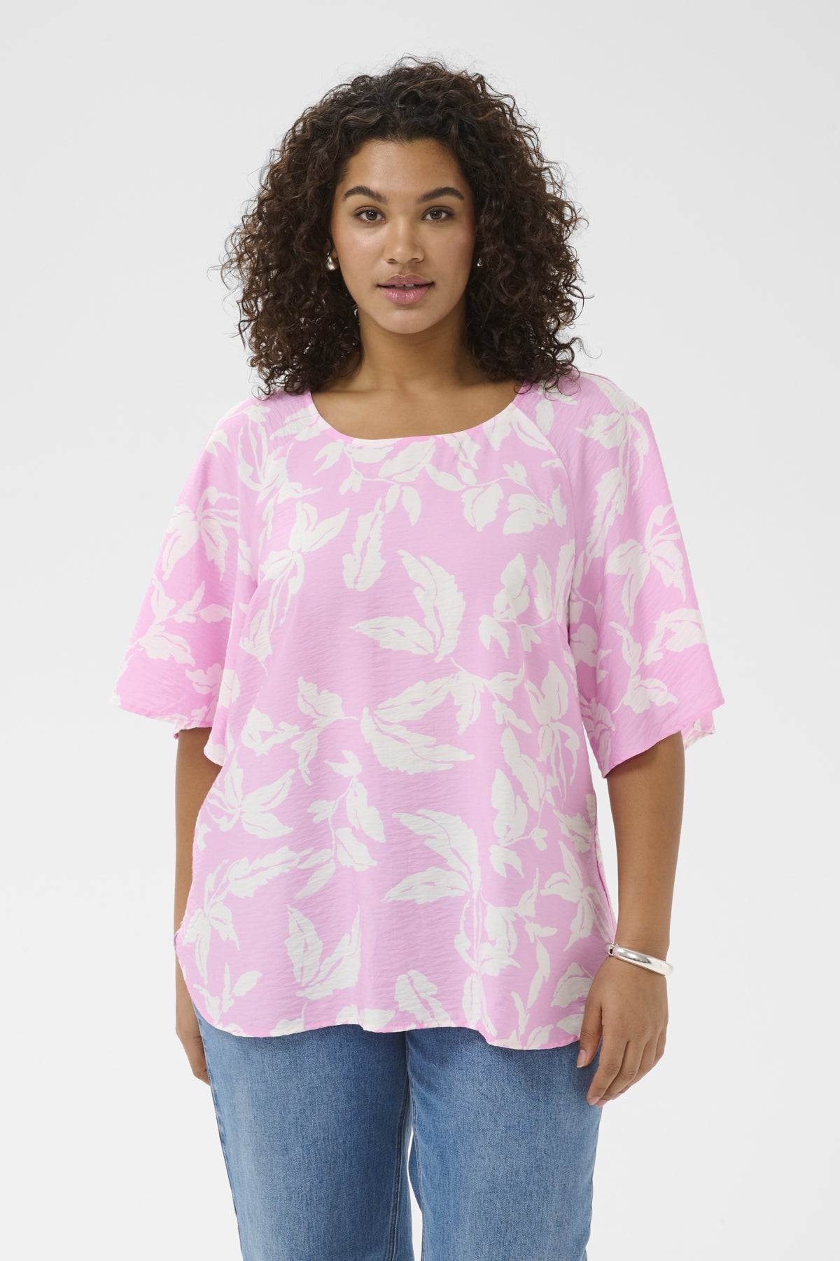 KCmarla Blouse Pink Frosting Chalk Leafs - 10 - 10584073