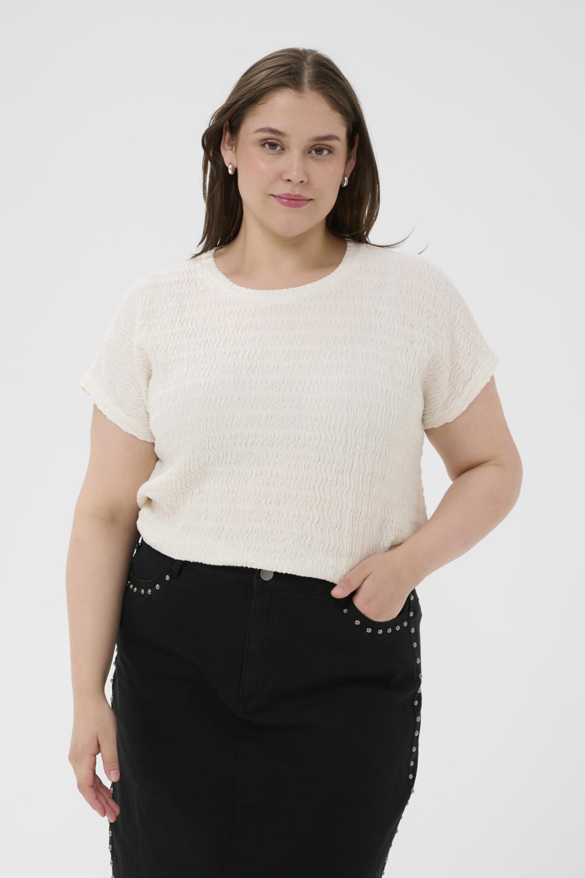 KCfelice Blouse Chalk - 110602 - 10584076