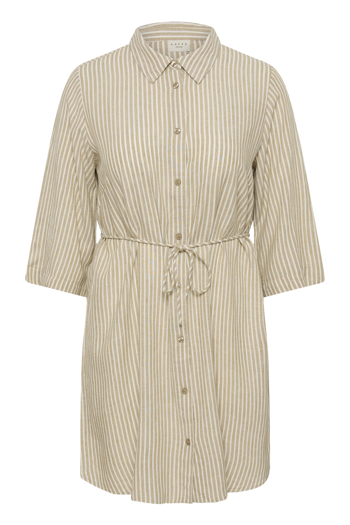 KCmille Short Shirt Dress Chinchilla/Chalk Stripe - 1054 - 10584077