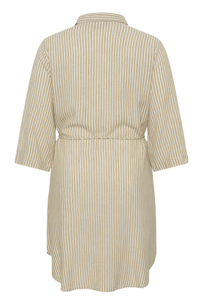 KCmille Short Shirt Dress Chinchilla/Chalk Stripe - 1054 - 10584077 Thumbnail