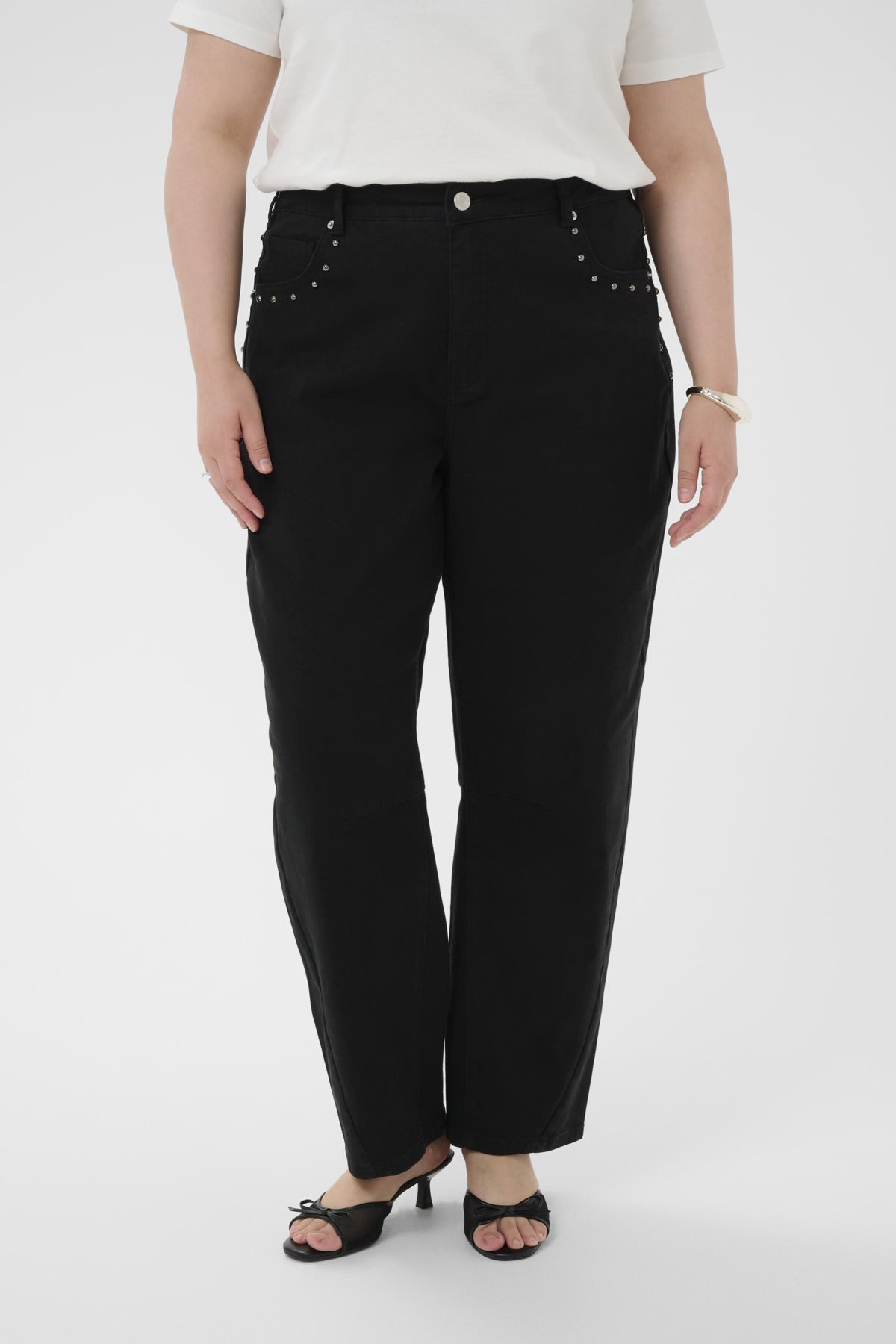 KCbrenn Barrel Twill Pants Washed Black Twill - 109236 - 10584081