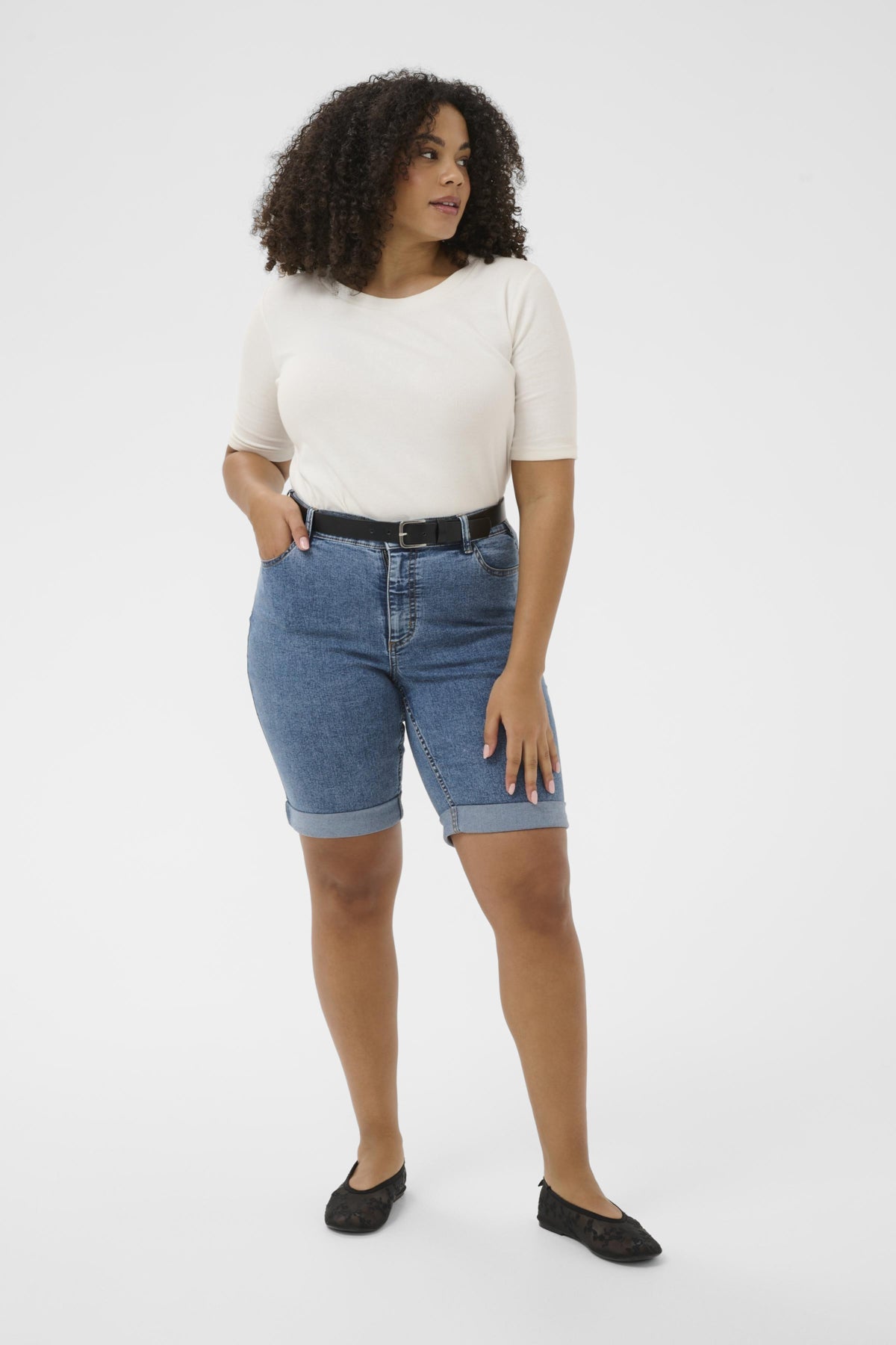 KCvilana Denim Shorts Washed Blue Denim - 103166 - 10584086