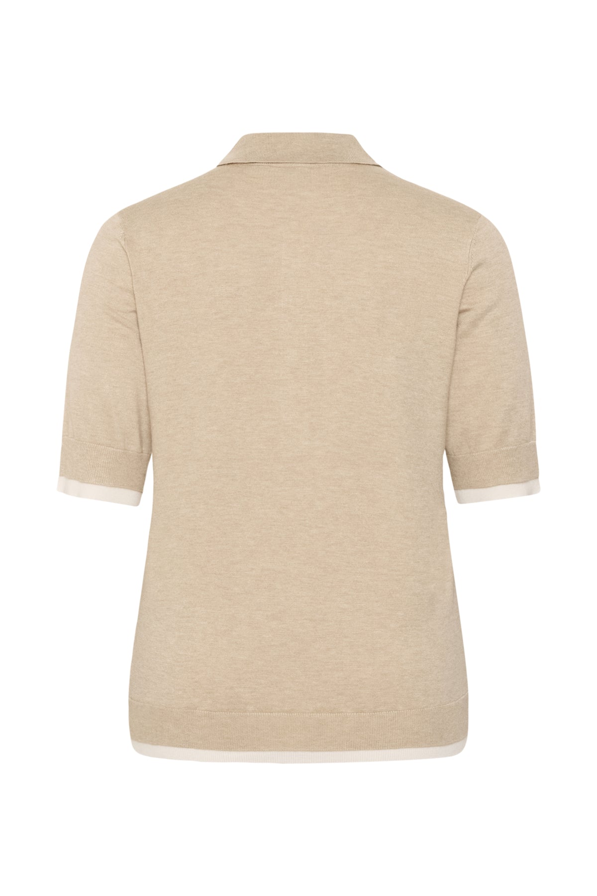 KClizzy Contrast Polo Knit Feather Gray Melange - 1513051 - 10584090