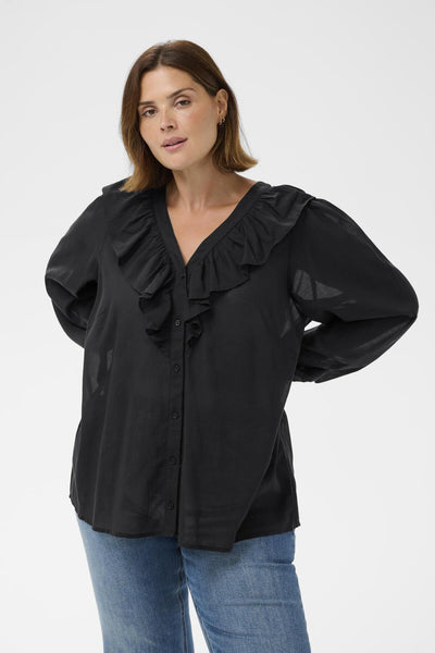 KClana Frill Blouse Black deep - 10584098 Thumbnail