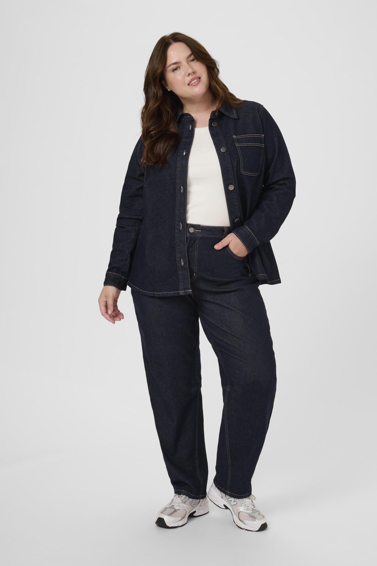 KCroria Denim Shirt Unwashed Blue Denim - 10584099