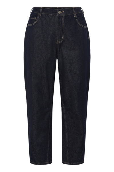 KCroria Barrel Jeans Unwashed Blue Denim - 10584101 Thumbnail