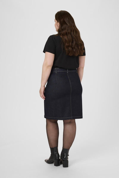 KCroria Denim Skirt Unwashed Blue Denim - 10584102 Thumbnail