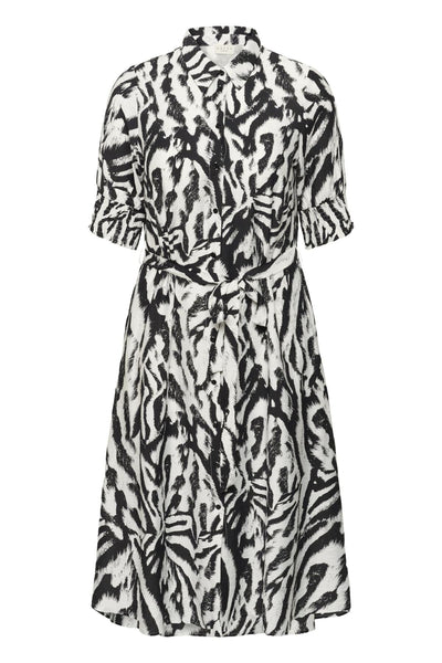 KChalia Shirt Dress Black Chalk Animal - 109009 - 10584212 Thumbnail