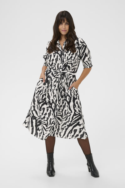 KChalia Shirt Dress Black Chalk Animal - 109009 - 10584212 Thumbnail