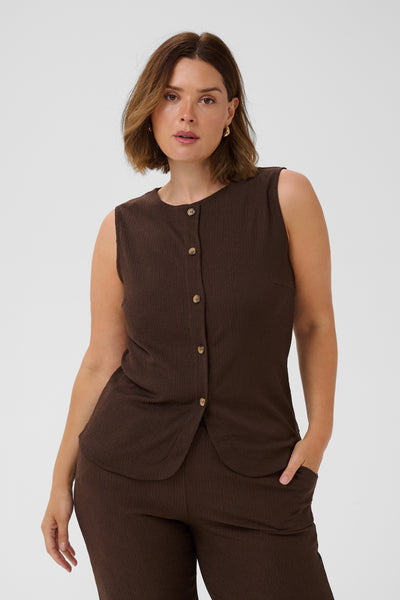 KCkristin Waistcoat Coffee Bean - 190915 - 10584613 Thumbnail