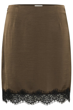 KCjanie Skirt Seal Brown/Black Lace - 100027 - 10584627