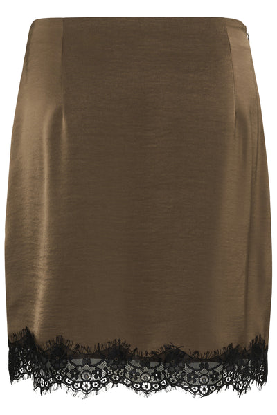 KCjanie Skirt Seal Brown/Black Lace - 100027 - 10584627 Thumbnail