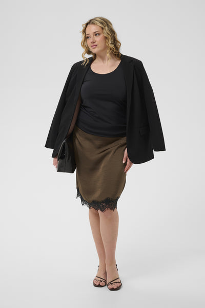 KCjanie Skirt Seal Brown/Black Lace - 100027 - 10584627 Thumbnail