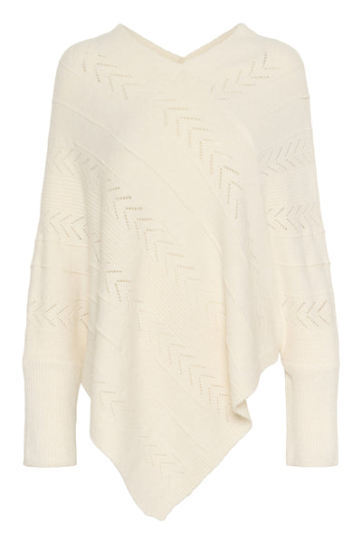 CRHoliday Knit Poncho Eggnog Melange - 10610828 Thumbnail