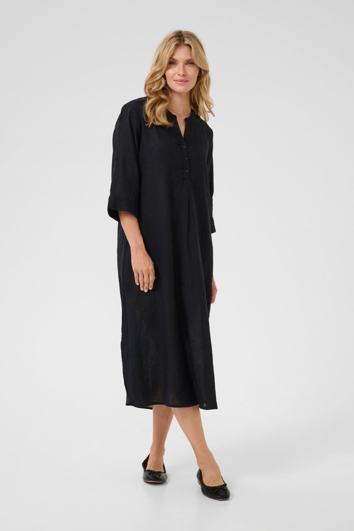 CRBellis Caftan Dress Pitch Black - 10611577