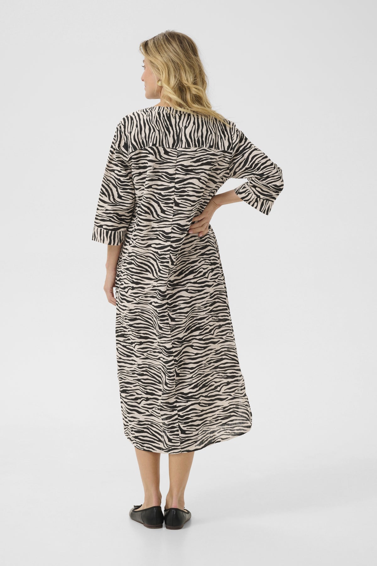 CRBellis Caftan Dress Monochrome Animal - 10611577