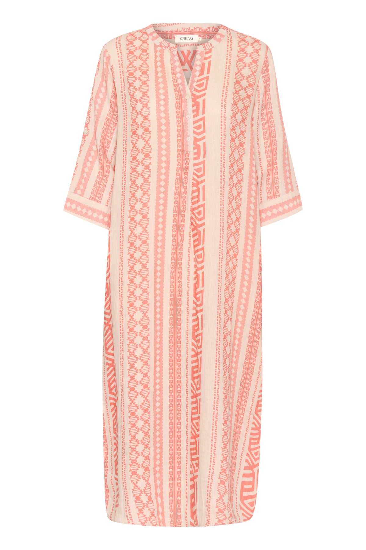 CRBellis Caftan Dress Ethnic Geo Porcelain Rose - 10611577