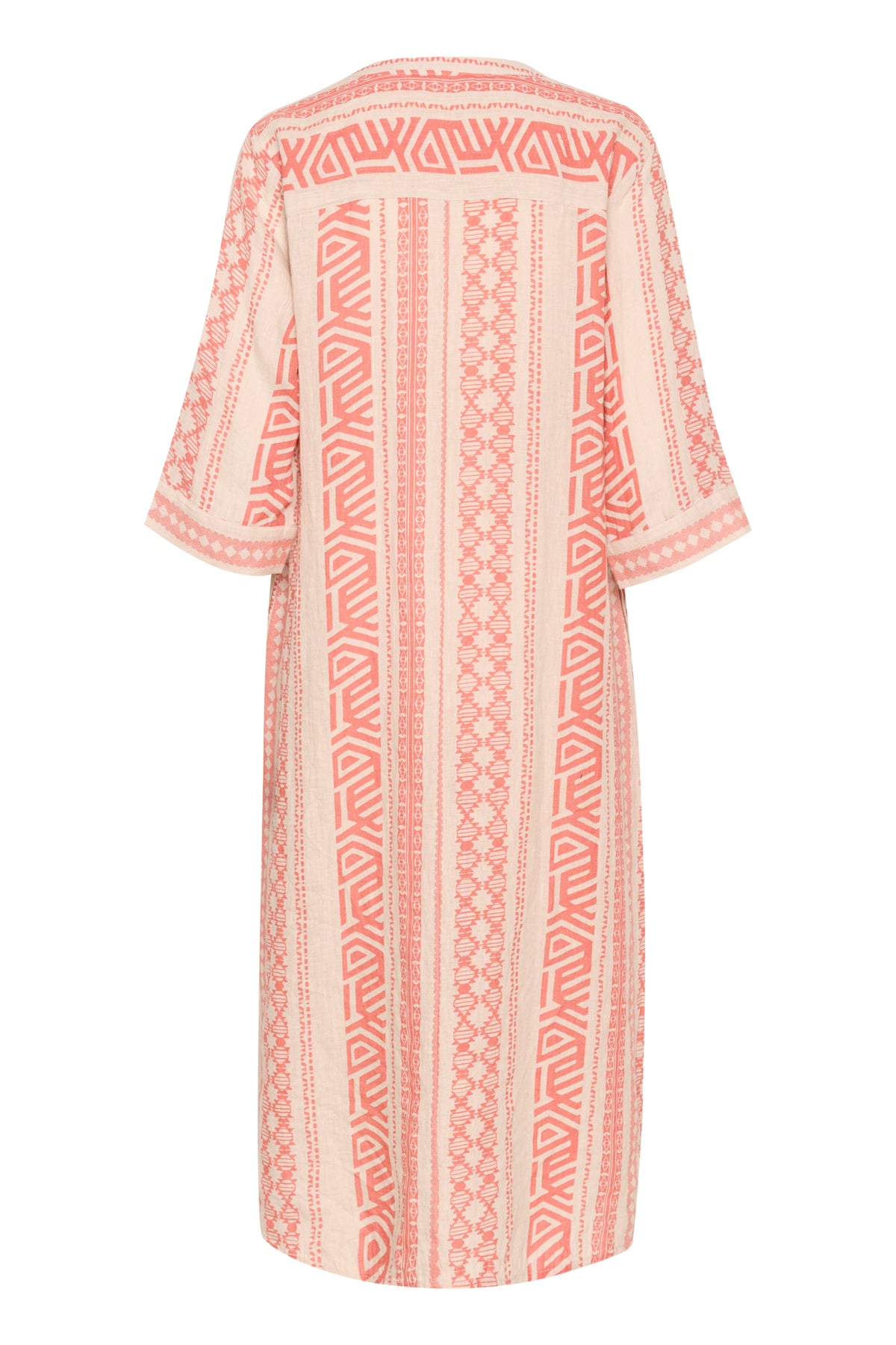 CRBellis Caftan Dress Ethnic Geo Porcelain Rose - 10611577