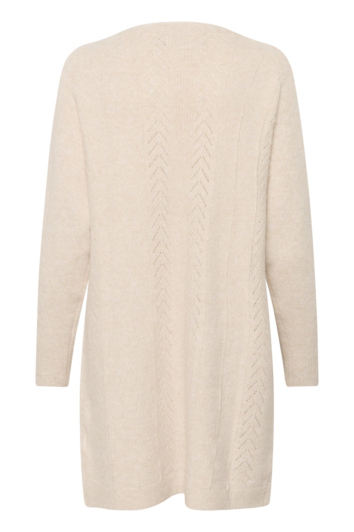 CRHoliday Long Knit Cardigan Oat melange - 100232 - 10612386