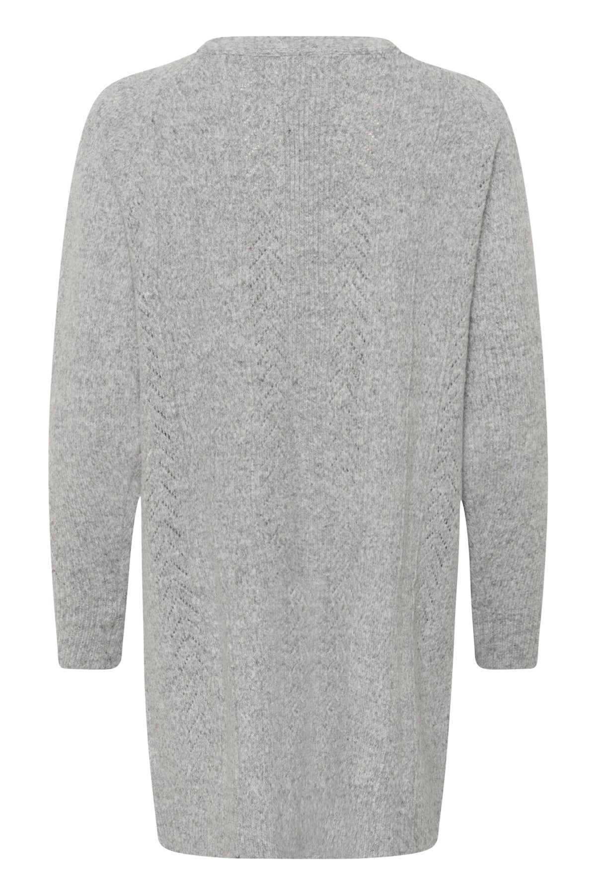 CRHoliday Long Knit Cardigan Light Grey Melange - 100827 - 10612386