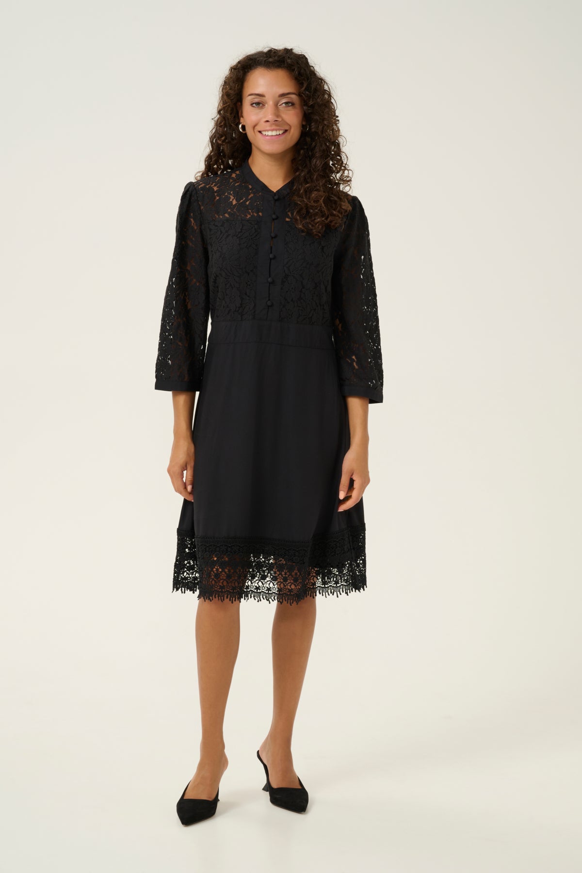 CRMilla Kaspis 3/4 Dress Pitch Black - 10612681