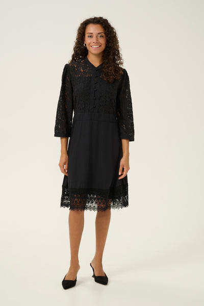 CRMilla Kaspis 3/4 Dress Pitch Black - 10612681 Thumbnail