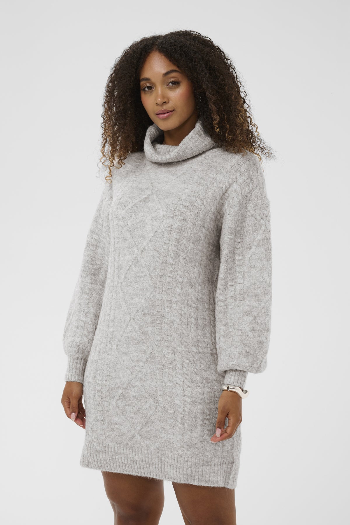 CRPumpkin Knit Dress Grey Melange - 100391 - 10612953