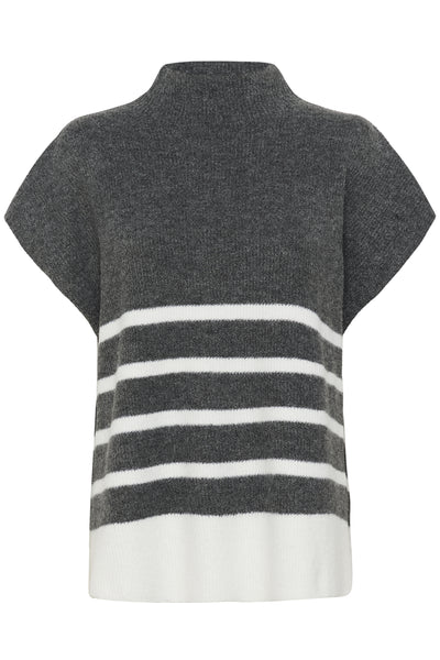 CRStari Knit Slipover Dark Grey White Stripe - 10866 - 10613066 Thumbnail