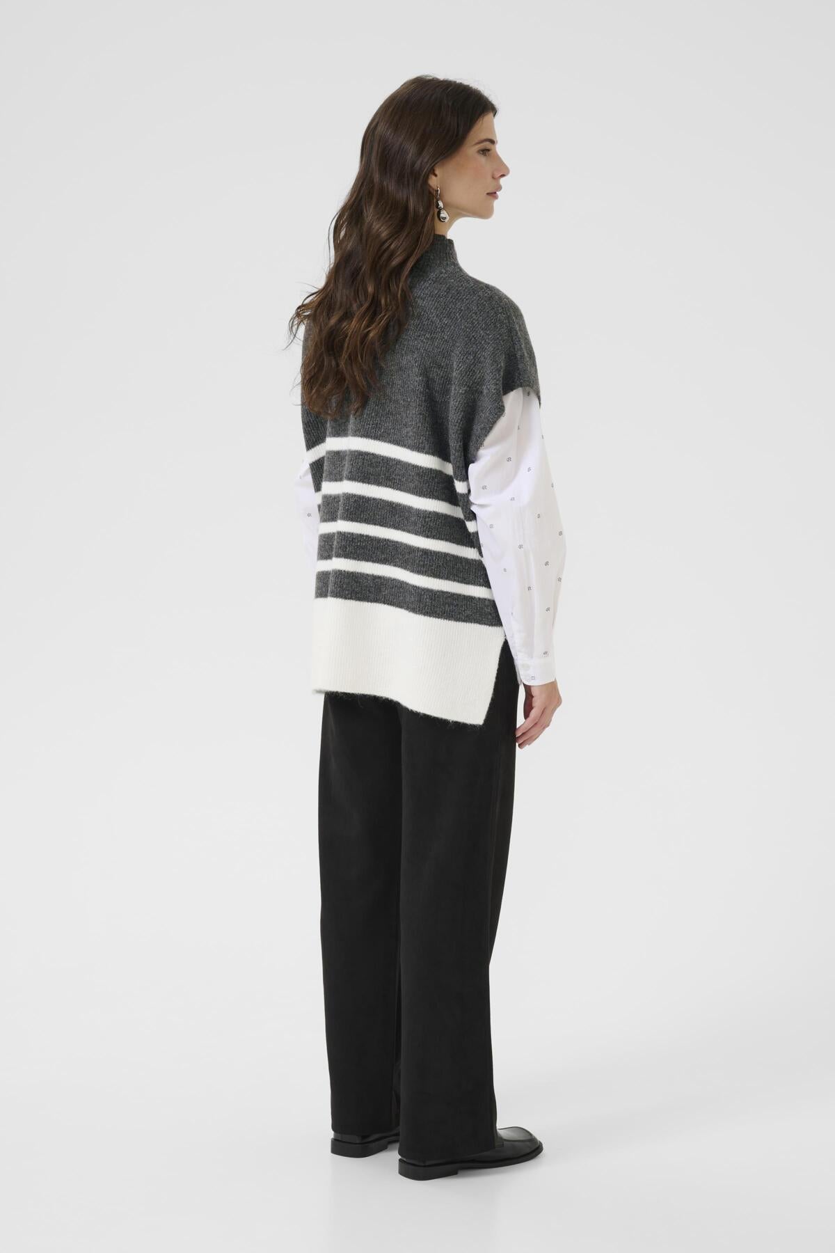 CRStari Knit Slipover Dark Grey White Stripe - 10866 - 10613066