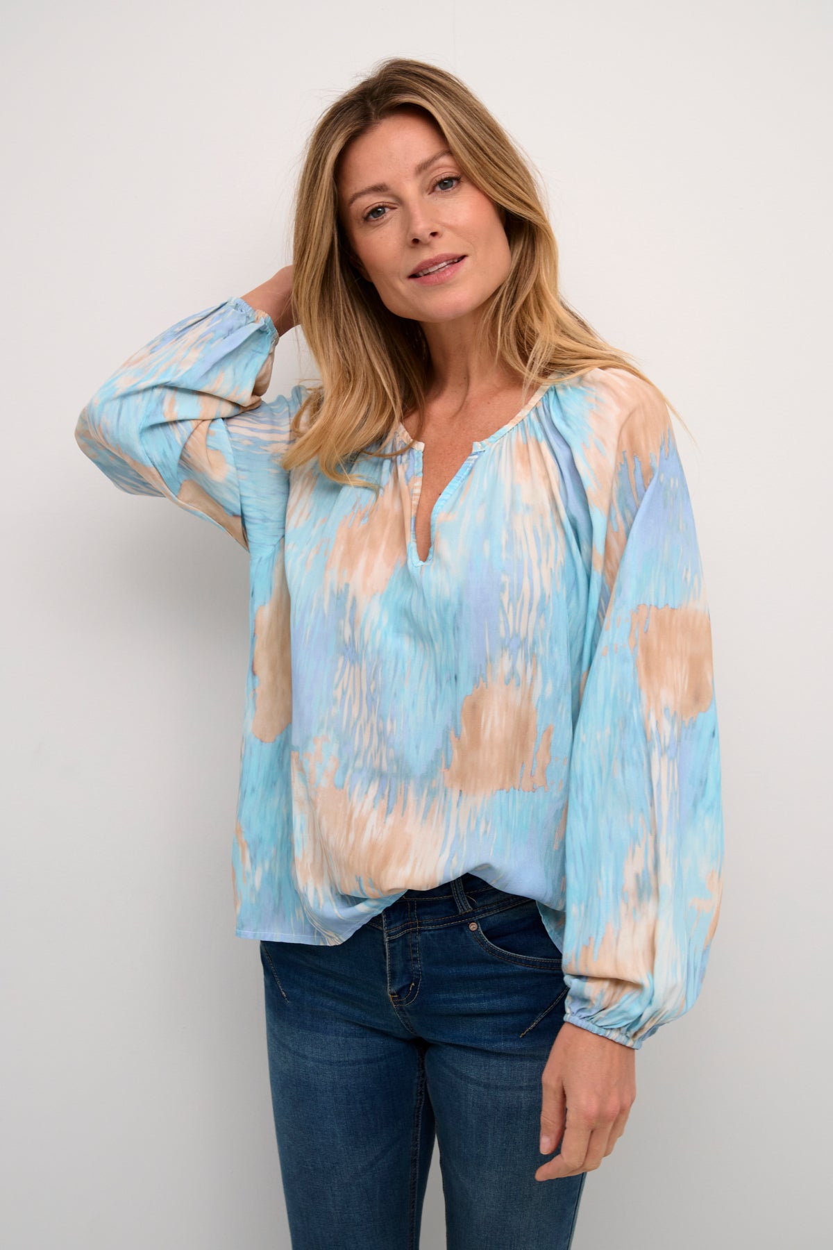 CRCassia Blouse Blue Watercolor - 10613119