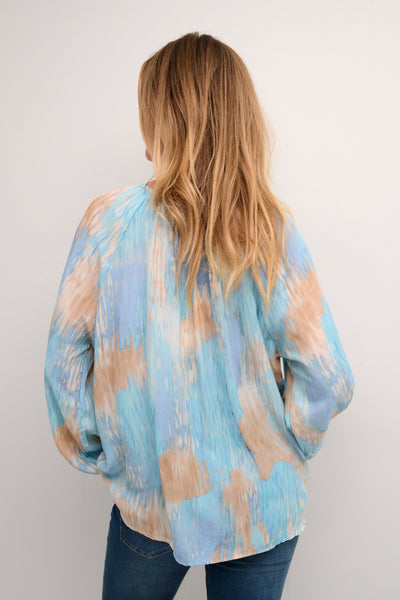 CRCassia Blouse Blue Watercolor - 10613119 Thumbnail
