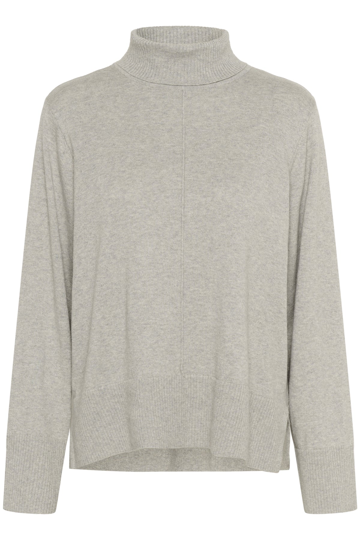 CRAnva Rollneck Pullover Light Grey Melange - 100827 - 10613181