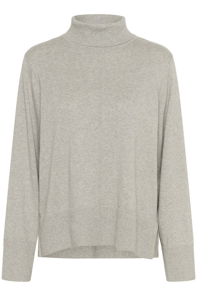 CRAnva Rollneck Pullover Light Grey Melange - 100827 - 10613181 Thumbnail