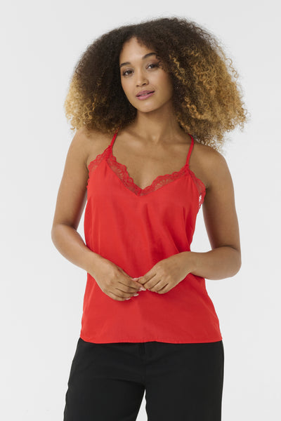 CRAnna Fine Lace Top High Risk Red - 181763 - 10613644 Thumbnail