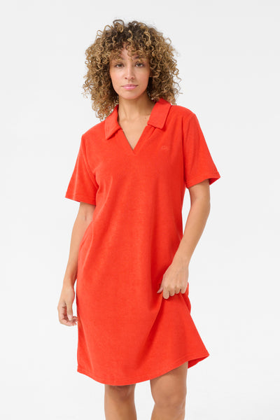 CRFria Polo Dress Flame Scarlet - 10613711 Thumbnail