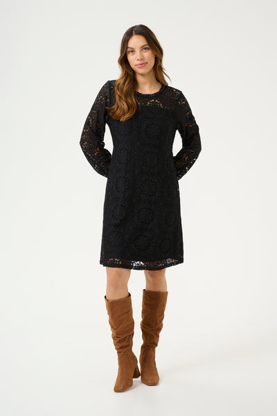 CRTiley Lace Dress - Zally Fit Pitch Black - 10613785 Thumbnail