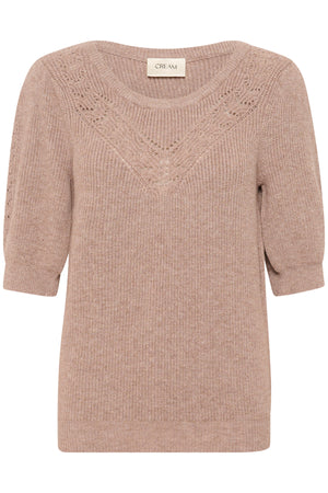 CRDela short sleeve pullover Fossil Melange - 10613961