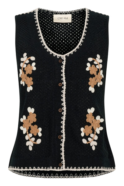 CRFrust Knit Vest Pitch Black Thumbnail