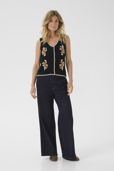 CRFrust Knit Vest Pitch Black Thumbnail