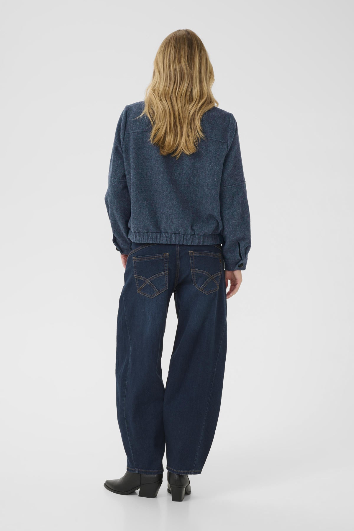 CRSadie Bomber Navy Herringbone - 10614136