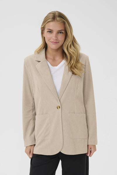 CRKanna Corduroy Blazer Cobblestone - 10614145 Thumbnail