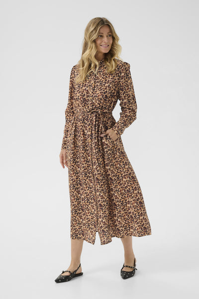 CREluna Shirt Dress Brown Leopard - 10614152 Thumbnail