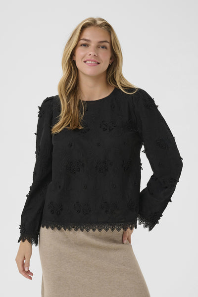CRHilda Blouse Pitch Black - 10614155 Thumbnail