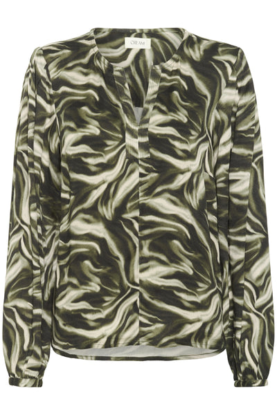 CRBeva Blouse Green Animal - 10614162 Thumbnail