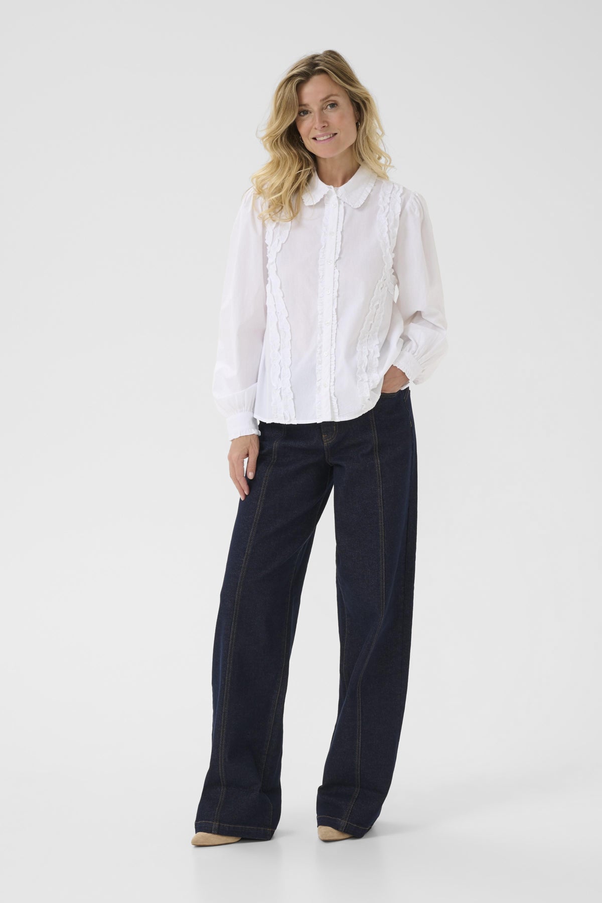 CRLau Frill Shirt Snow White - 10614165