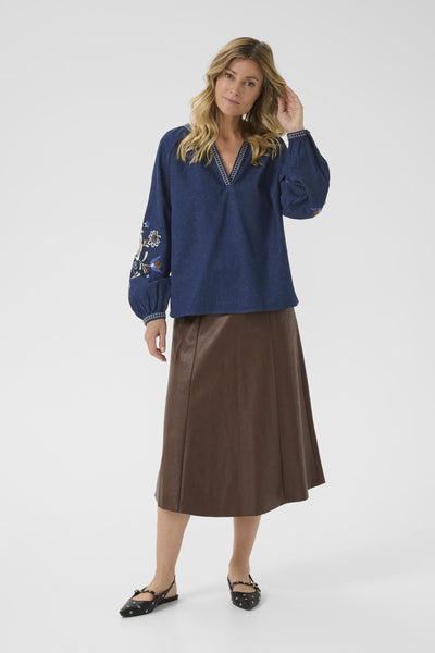 CRGro Blouse Dundee Dark Denim - 10614179 Thumbnail