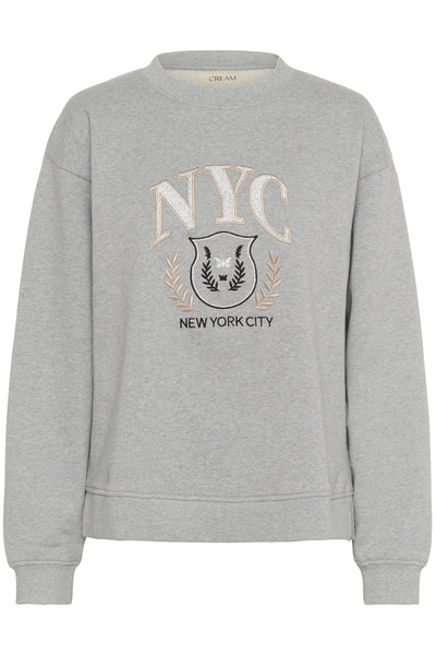 CRMirabella Sweatshirt Light Grey Melange - 10614203 Thumbnail