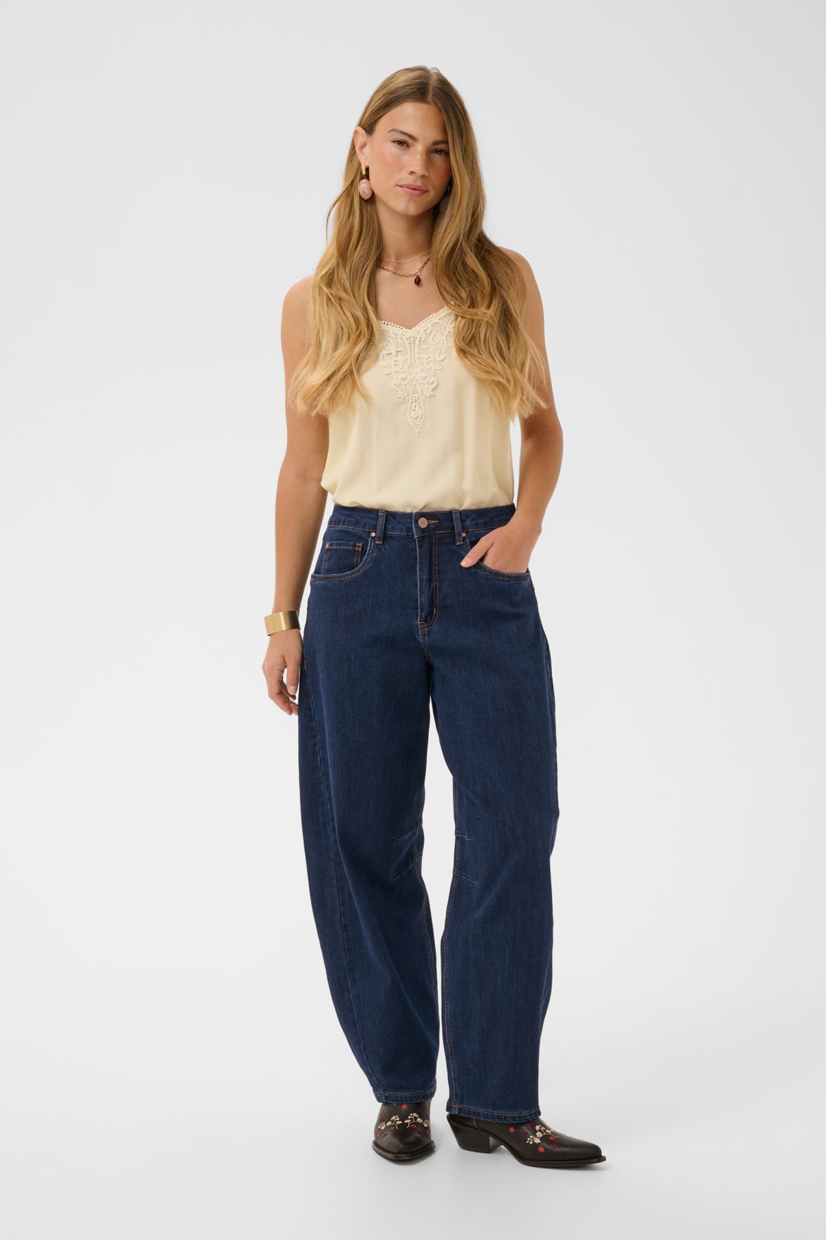 CRBahren Ankl  Balloon Jeans-R Dark blue denim - 100114 - 10614217